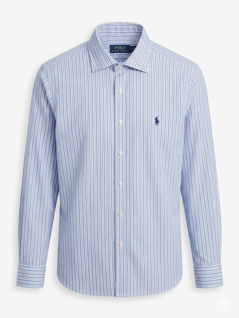 Polo Ralph Lauren Men's Classic Fit Button-Down Longsleeve - Blue Pastel Stripes