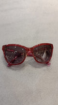 GUESS Women’s Translucent Red Cat-Eye Sunglasses