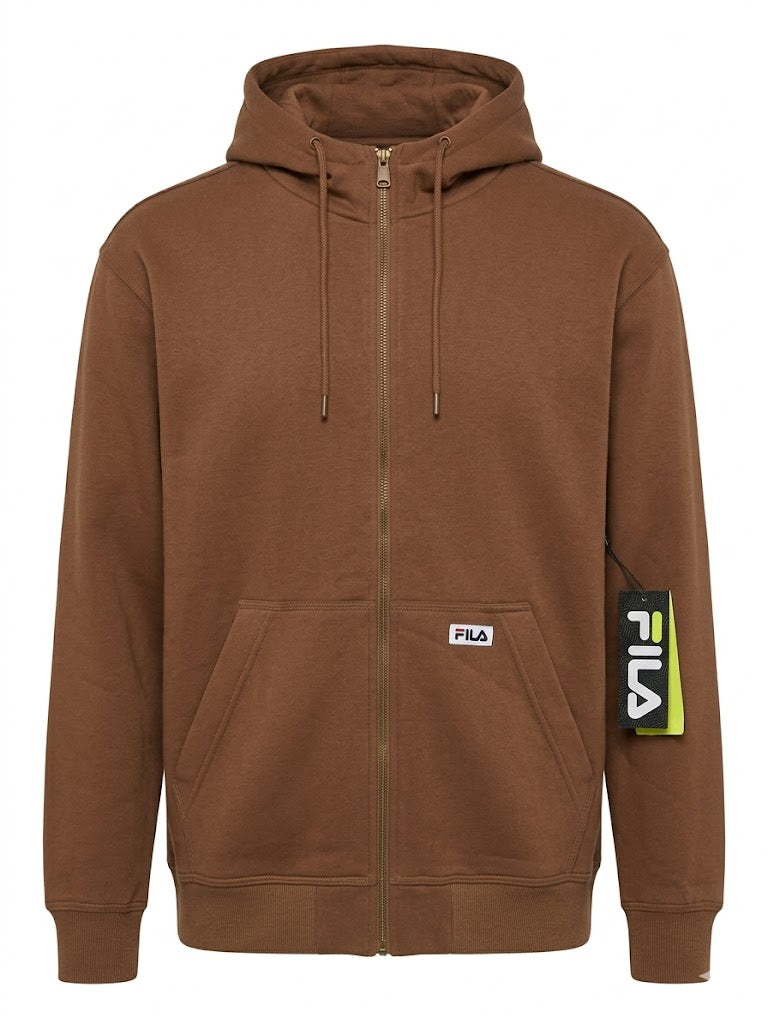 FILA Sherpa Lind Full-Zip Hoodie 'Coffee Brown' - (FMT1240-975)
