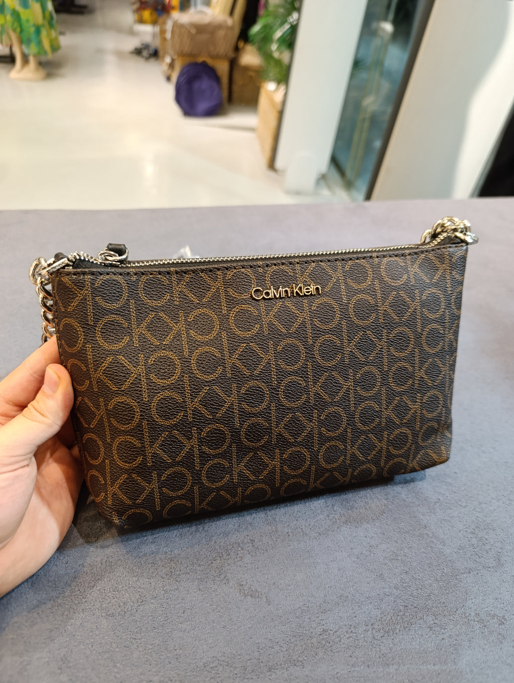 Calvin Klein women's brown handbag