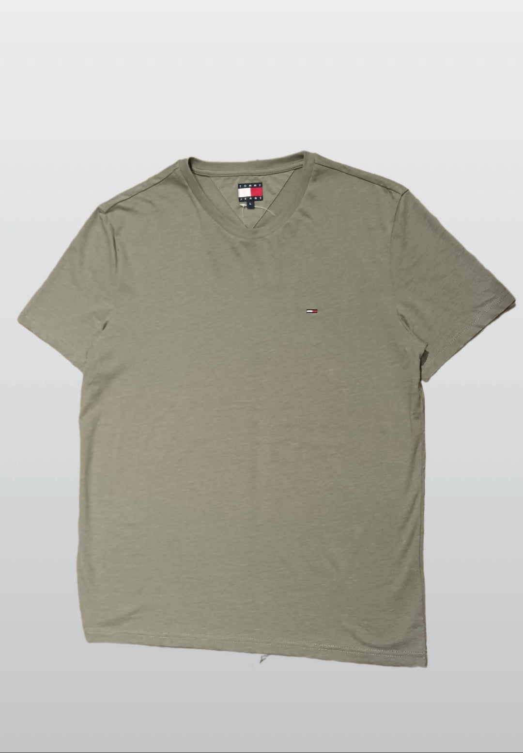 Tommy Jeans Men’s Olive Cotton T-Shirt