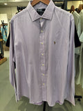 Ralph Lauren Violet Long-Sleeved Polo Shirt with Chest Logo