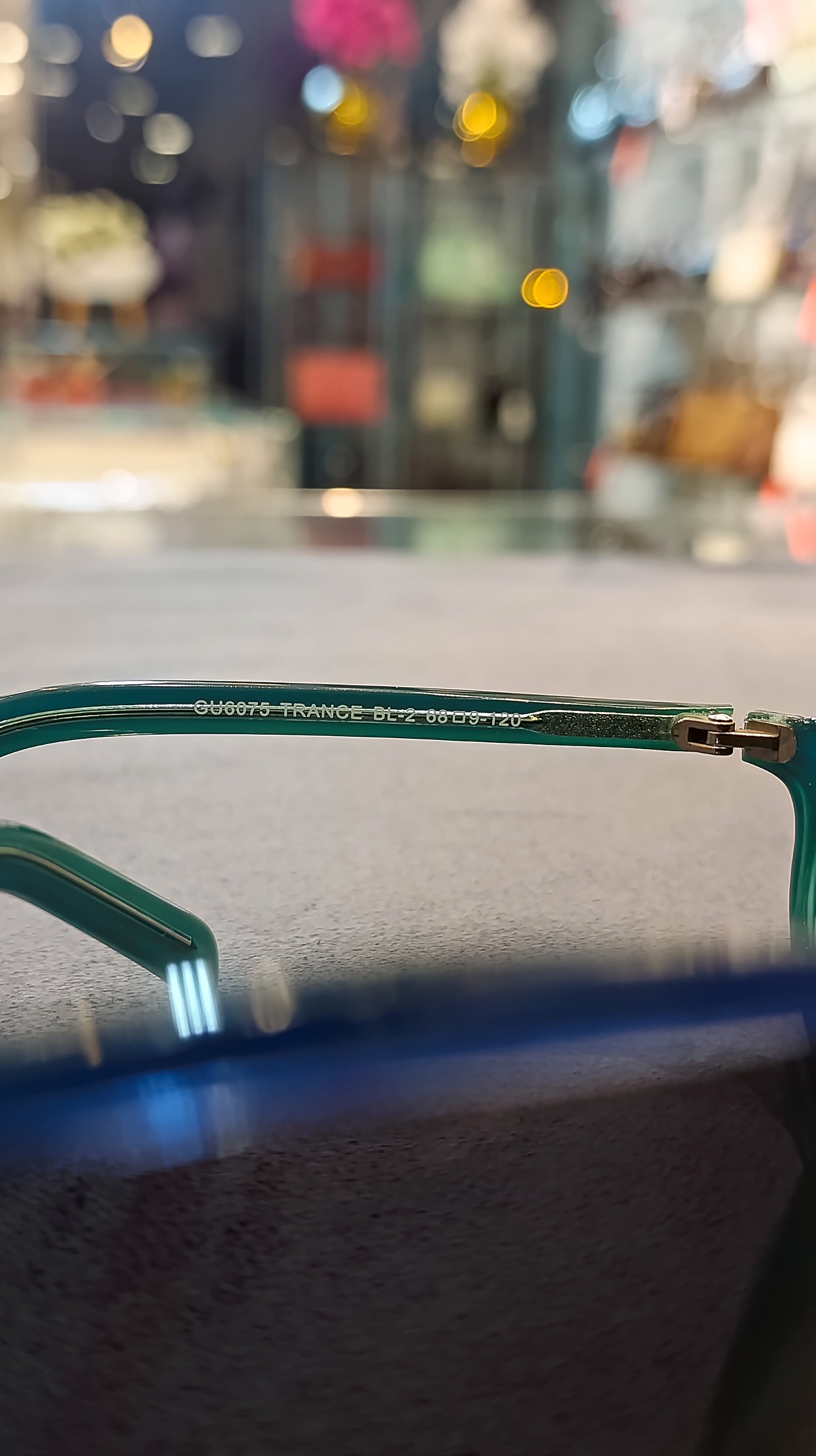 GUESS Blue-Green Gradient Square Sunglasses