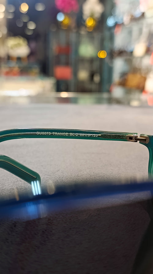 GUESS Blue-Green Gradient Square Sunglasses