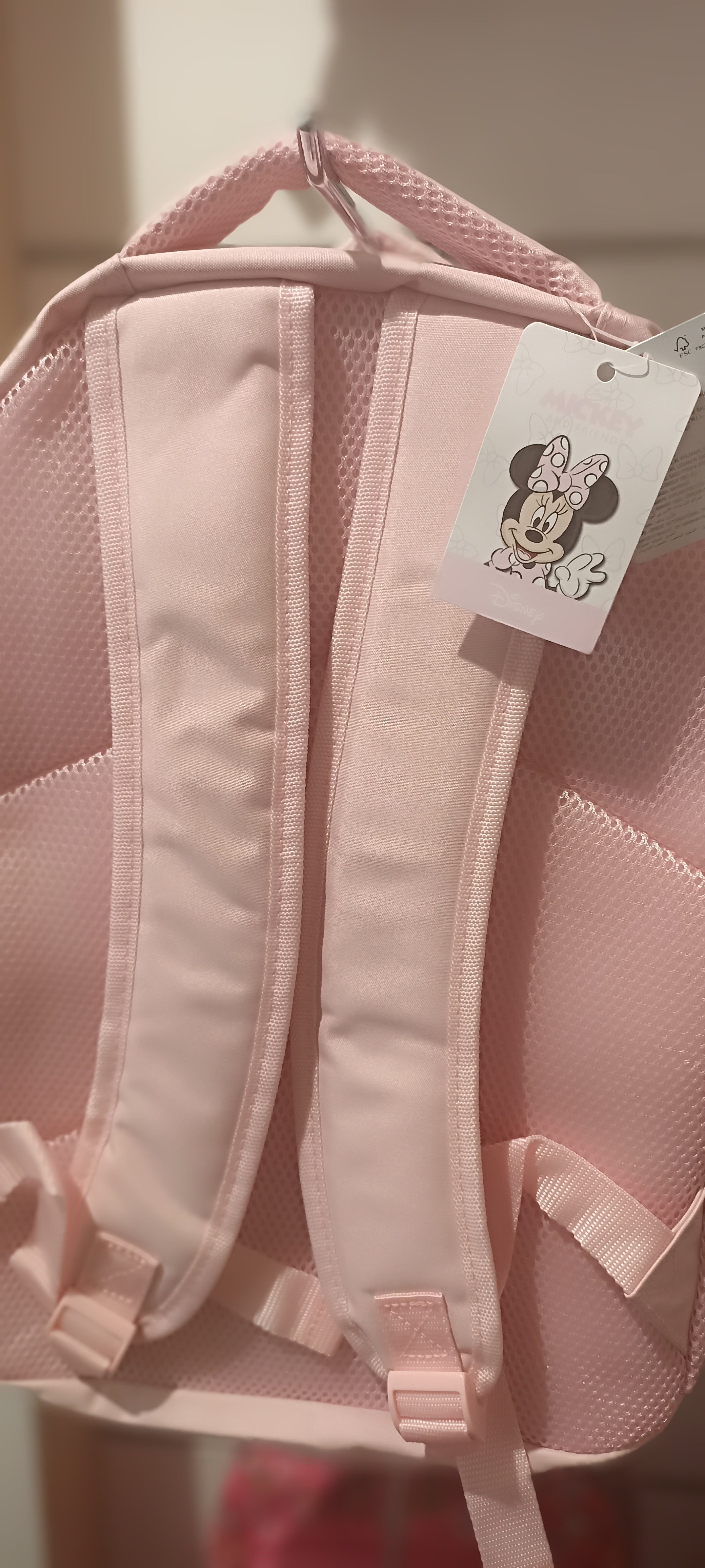 Pink Disney Minnie Mouse backpack