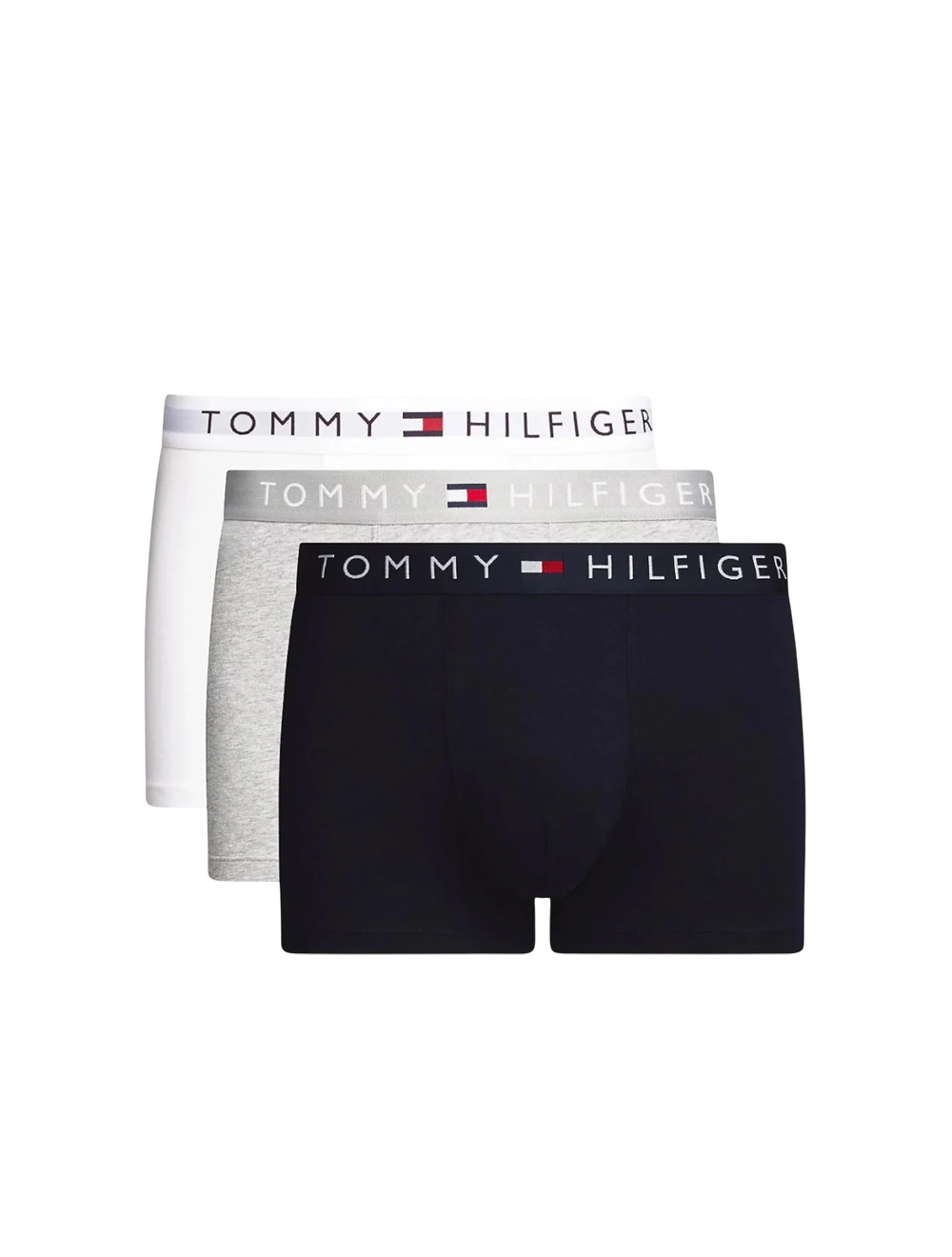 TOMMY HILFIGER TH ORIGINAL 3 PACK TRUNK ( BLACK - GREY - WHITE)