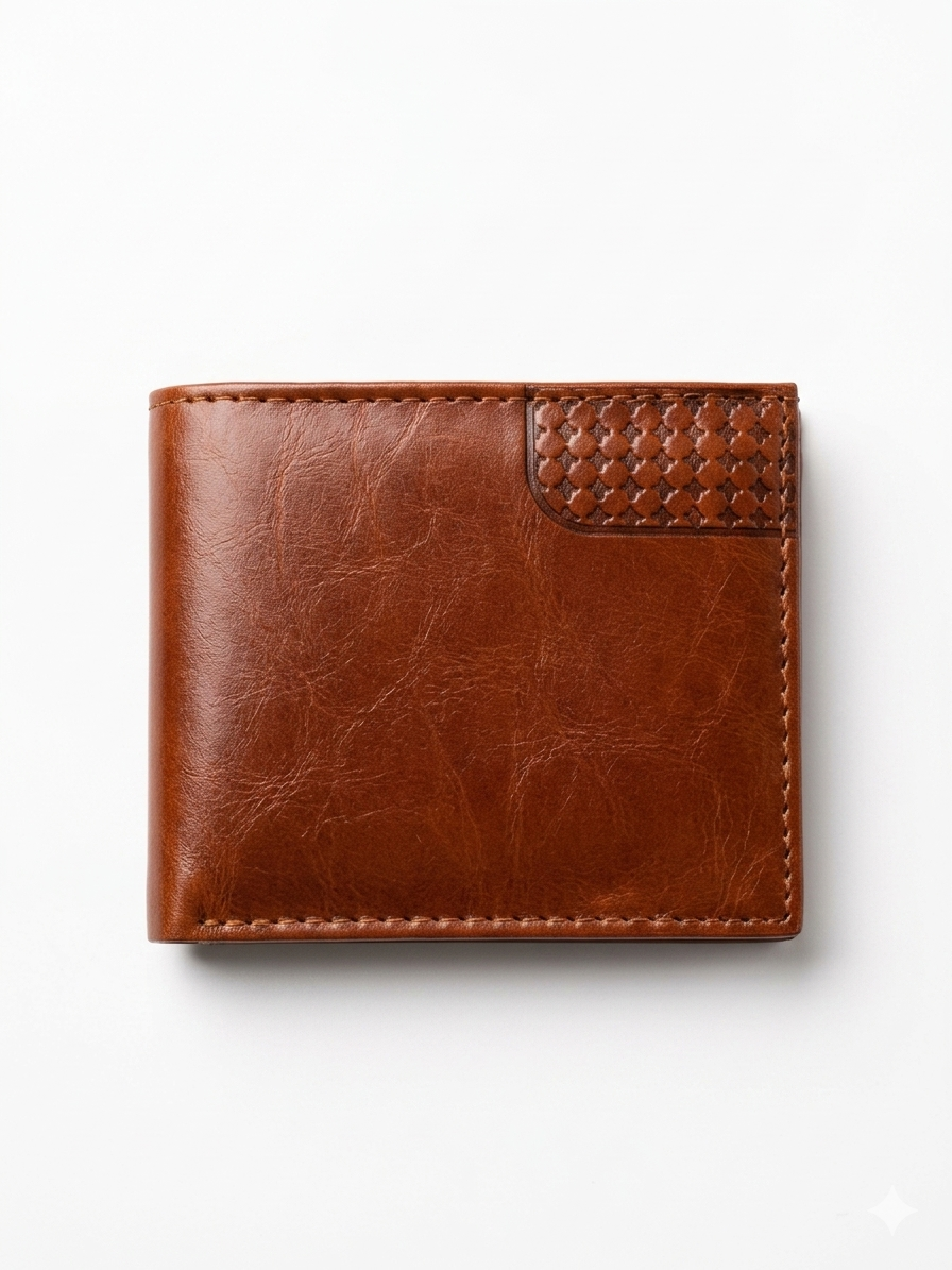 Men's Genuine Leather Wallet - Vintage Brown