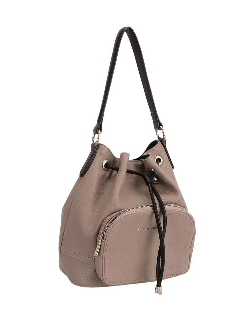 David Jones Women’s Large Capacity Shoulder Bags - Color Taupe