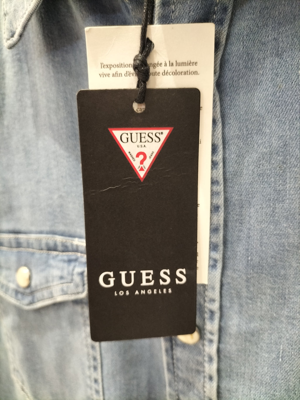 GUESS Vintage Denim Button Down Shirt - M02H27D3YN2 BBYL