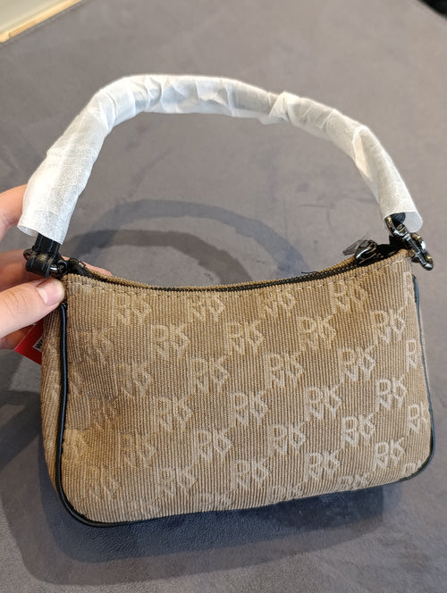DKNY Monogram Corduroy Shoulder Bag