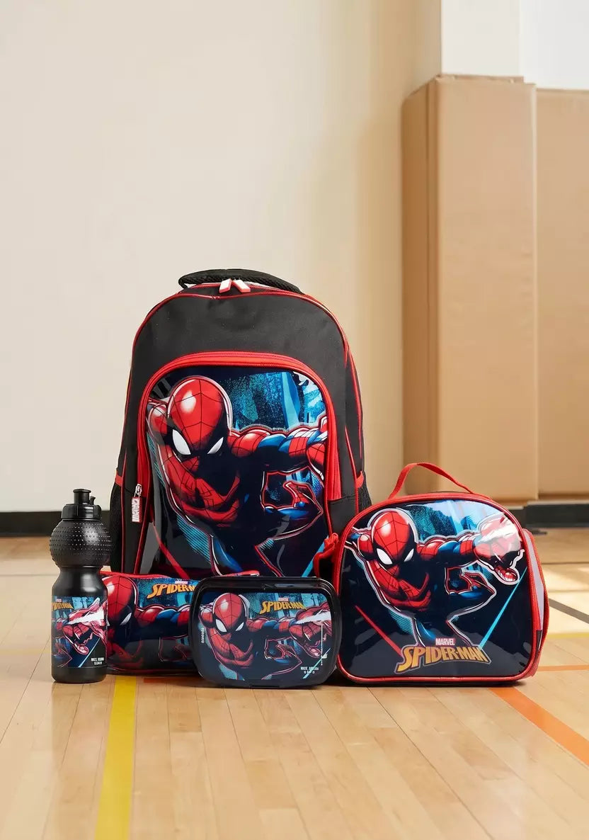 Marvel Spider-Man 5-Piece Trolley School Bag Set 16"