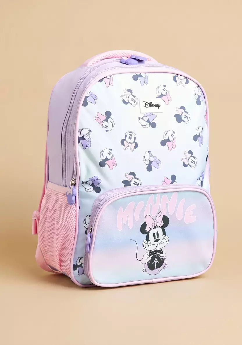 Disney Minnie Mouse Pastel Printed School Backpack – 16"