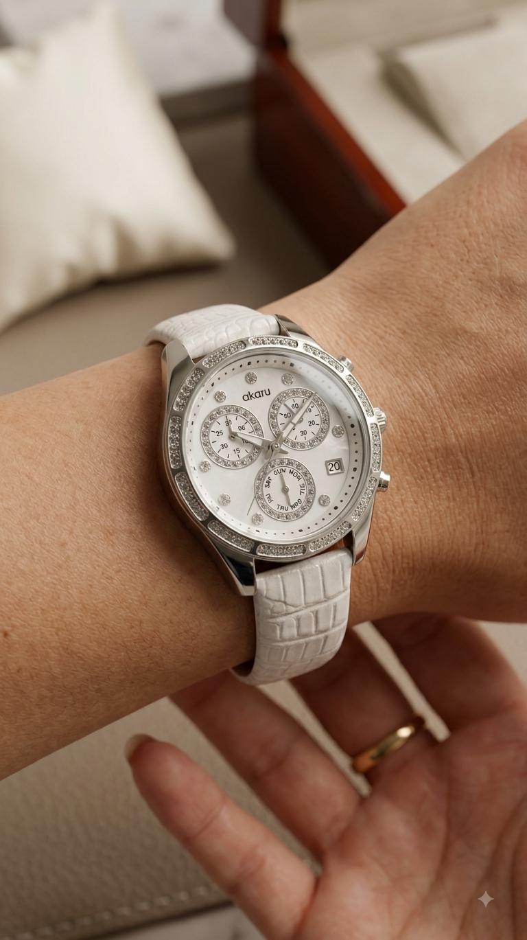 Luxury Women's Chronograph Watch: Akaru