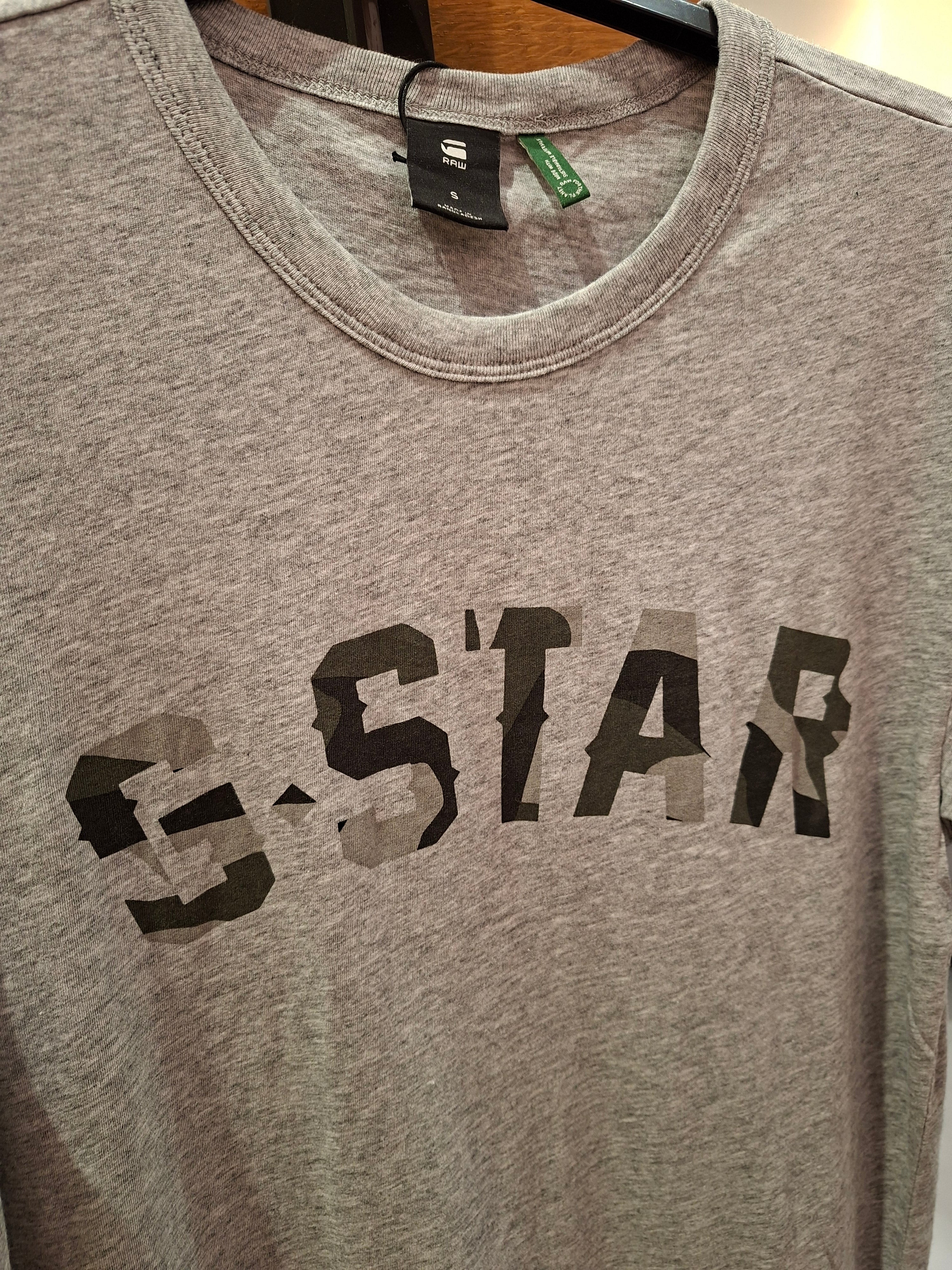 G-Star Raw Men's tshirt STRAIGHT GRAPHIC 10 R GREY HEATER - TD118474107906