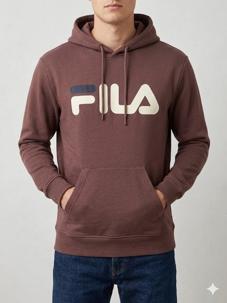 FILA Samari Pullover Hoodie 'Chocolate Brown' - (LM23C883-251)