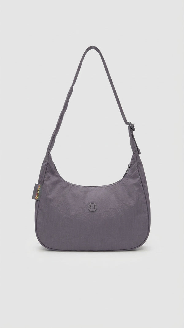 Bagco soft Shoulder bag Dark gray color Waterproof for women