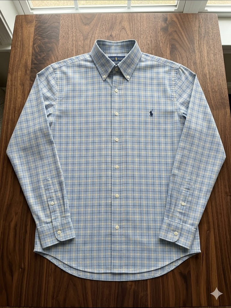 Polo Ralph Lauren Men's Slim Fit Button-Down Longsleeve - Blue Yellow