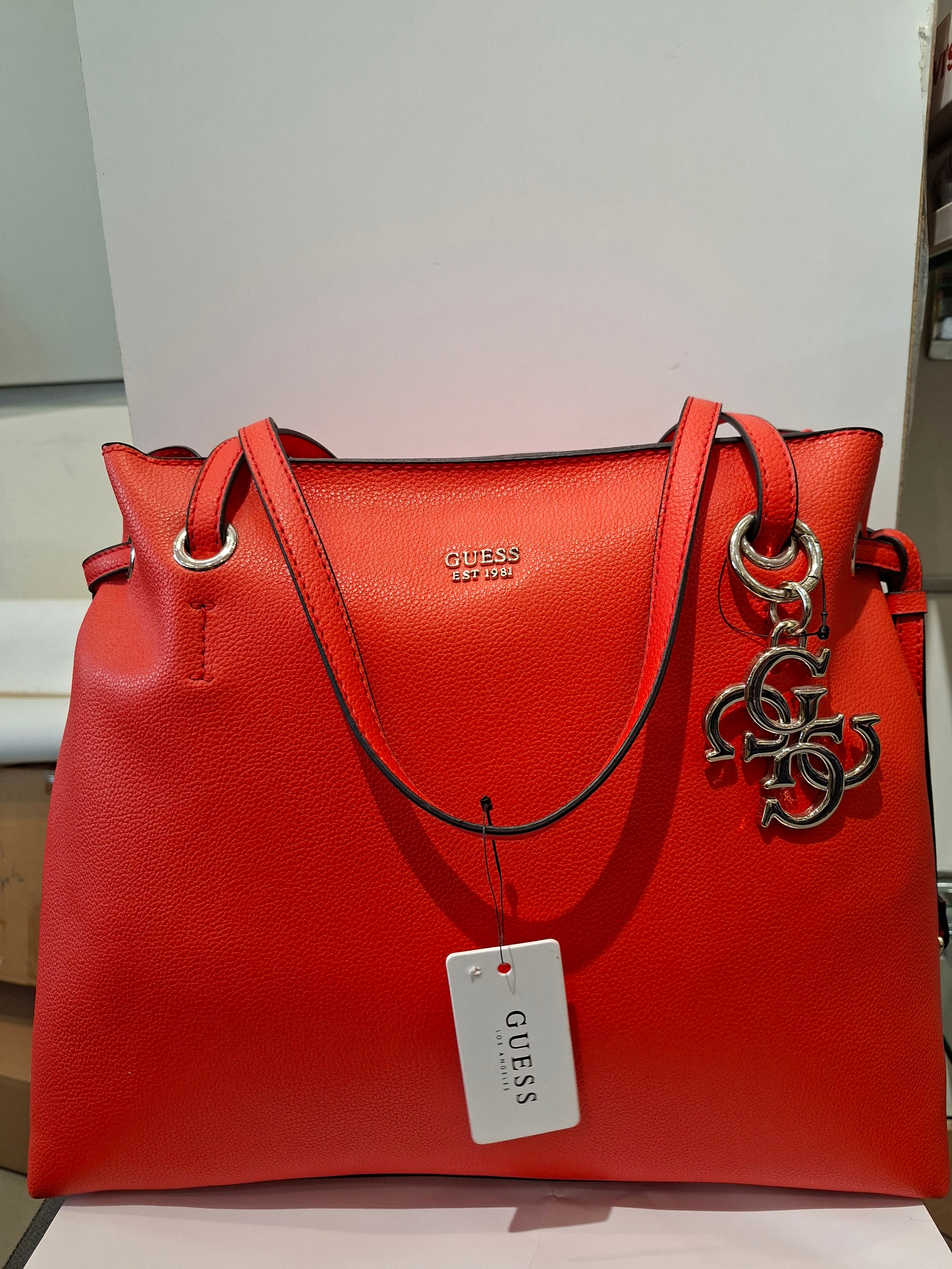 GUESS حقيبة يد نسائية حمراء VG685324