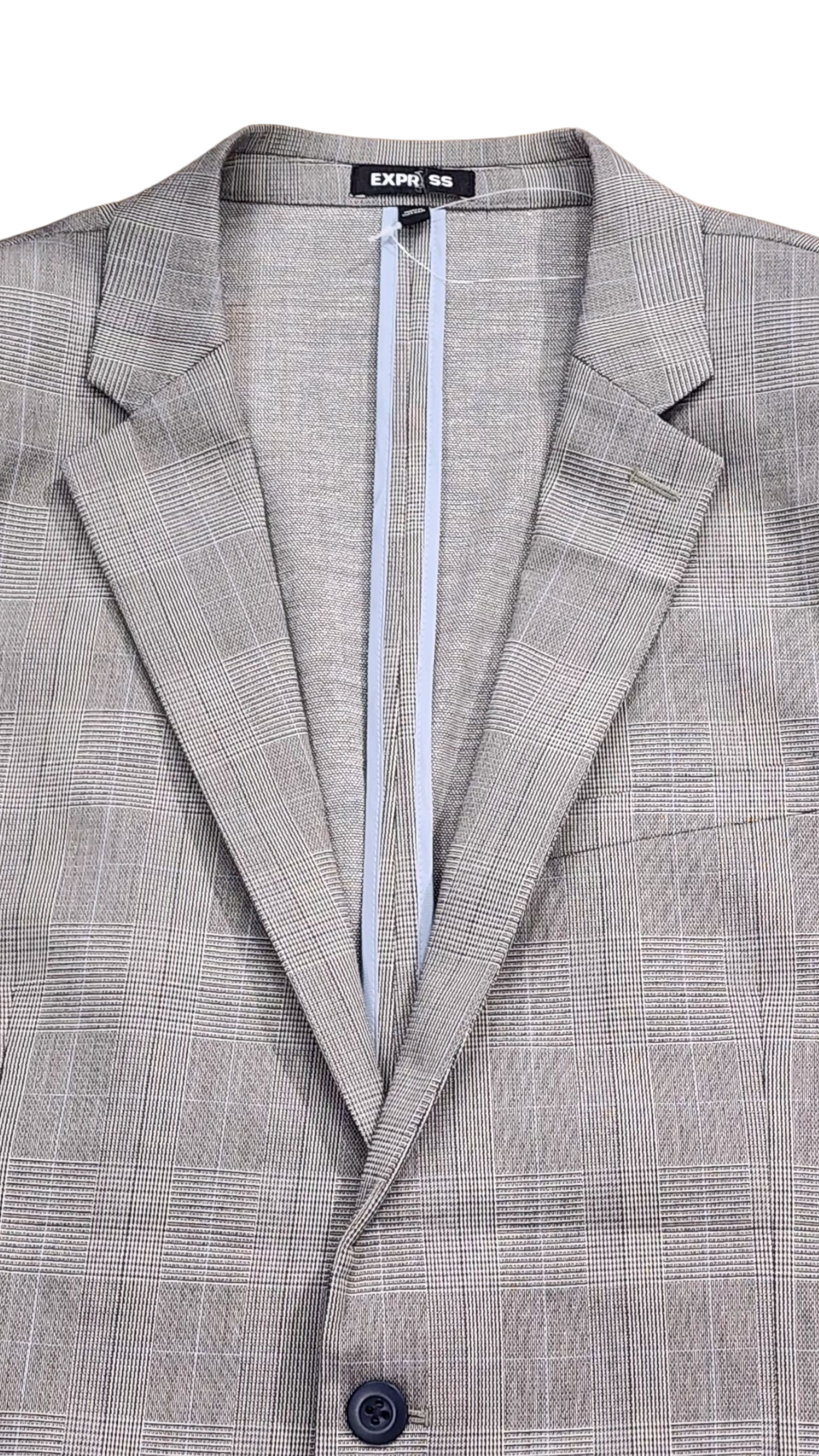 Express Grey Checkered Blazer Jacket