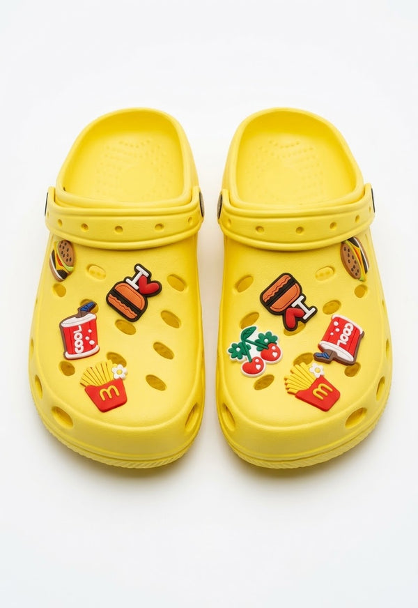 Girls yellow Clogs with Cute