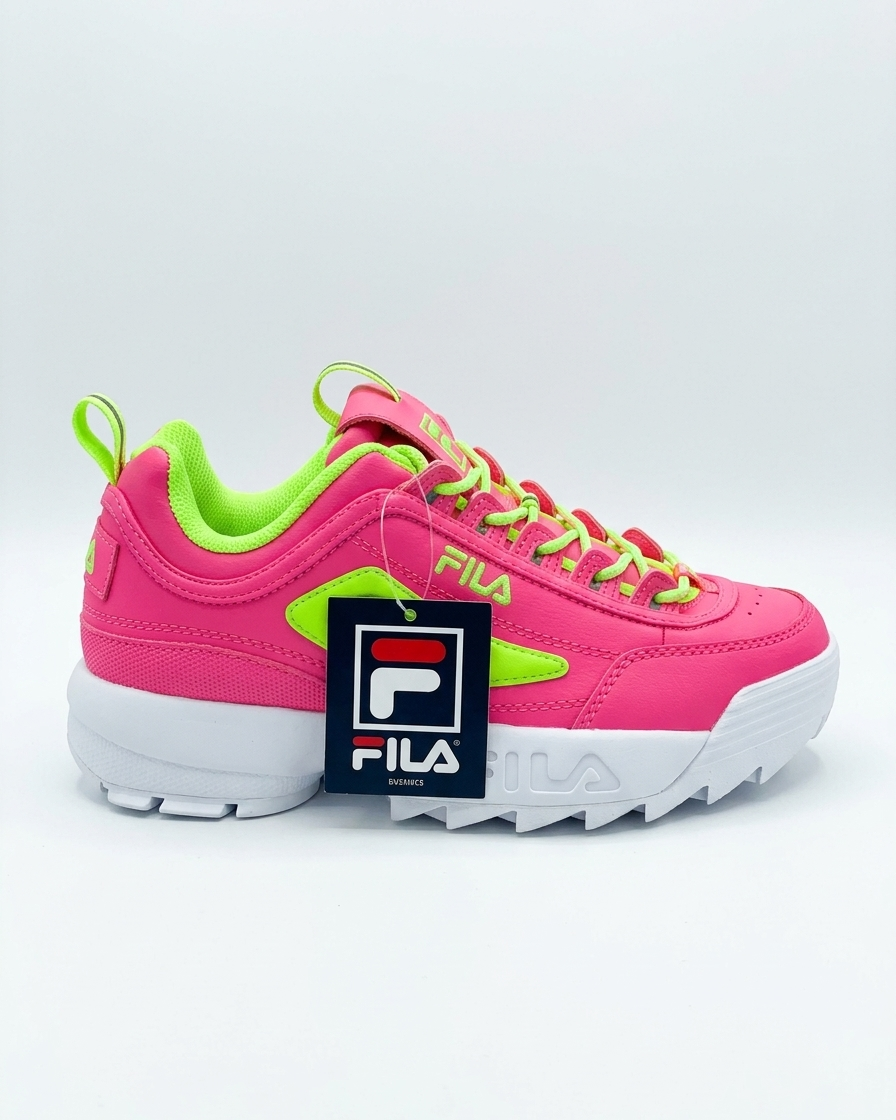 Fila Disruptor II Premium Pink/Green Gecko Shoes (3XM01606-665)
