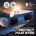 Solar Eclipse Glasses AAS Approved 2024 (10 Pack) CE and ISO Certified Safe Shades for Direct Sun Viewing