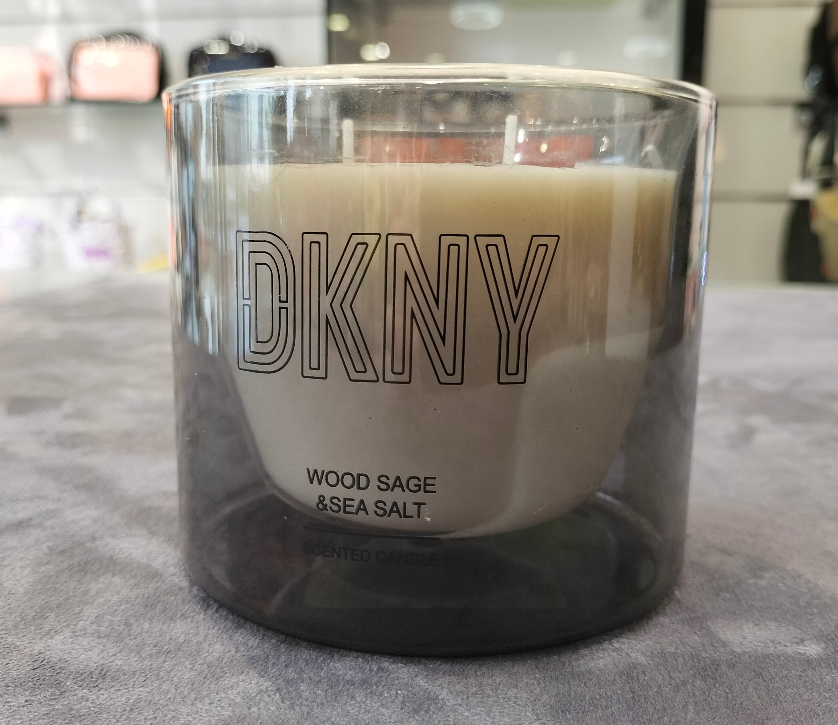 DKNY Woods Sage & Sea Salt Scented Candle - Grey