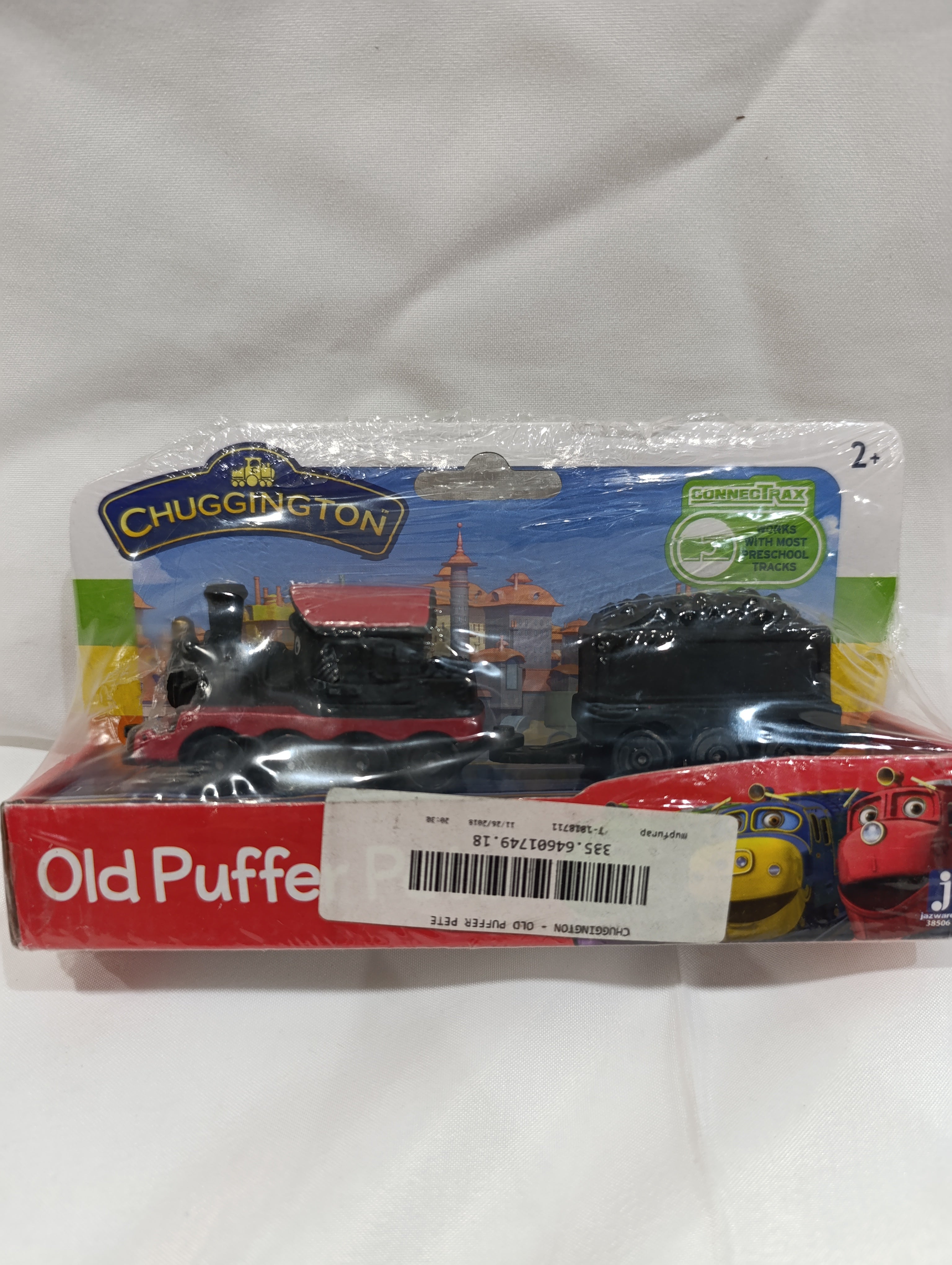 Chuggington 38506 Little Chuggers Old Puffer Pete and Coal Wagon Double Train - Red