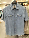 GUESS Vintage Denim Button Down Shirt - M02H27D3YN2 BBYL