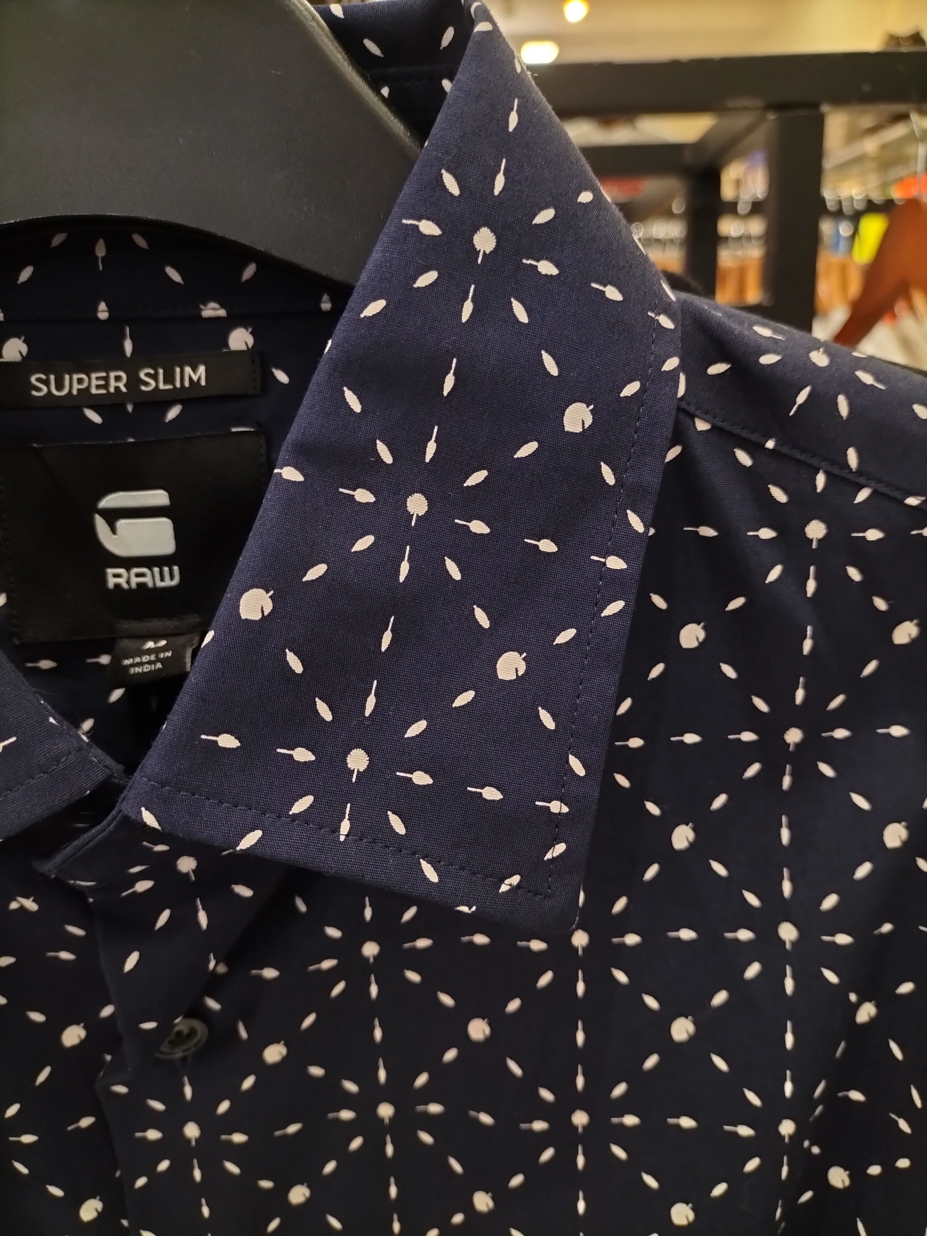 G-Star Raw Atton Str Poplin Leaf Check - Core Super Slim