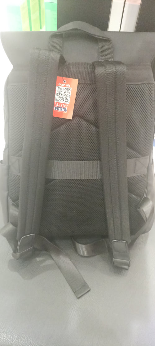 Black Geometric Backpack