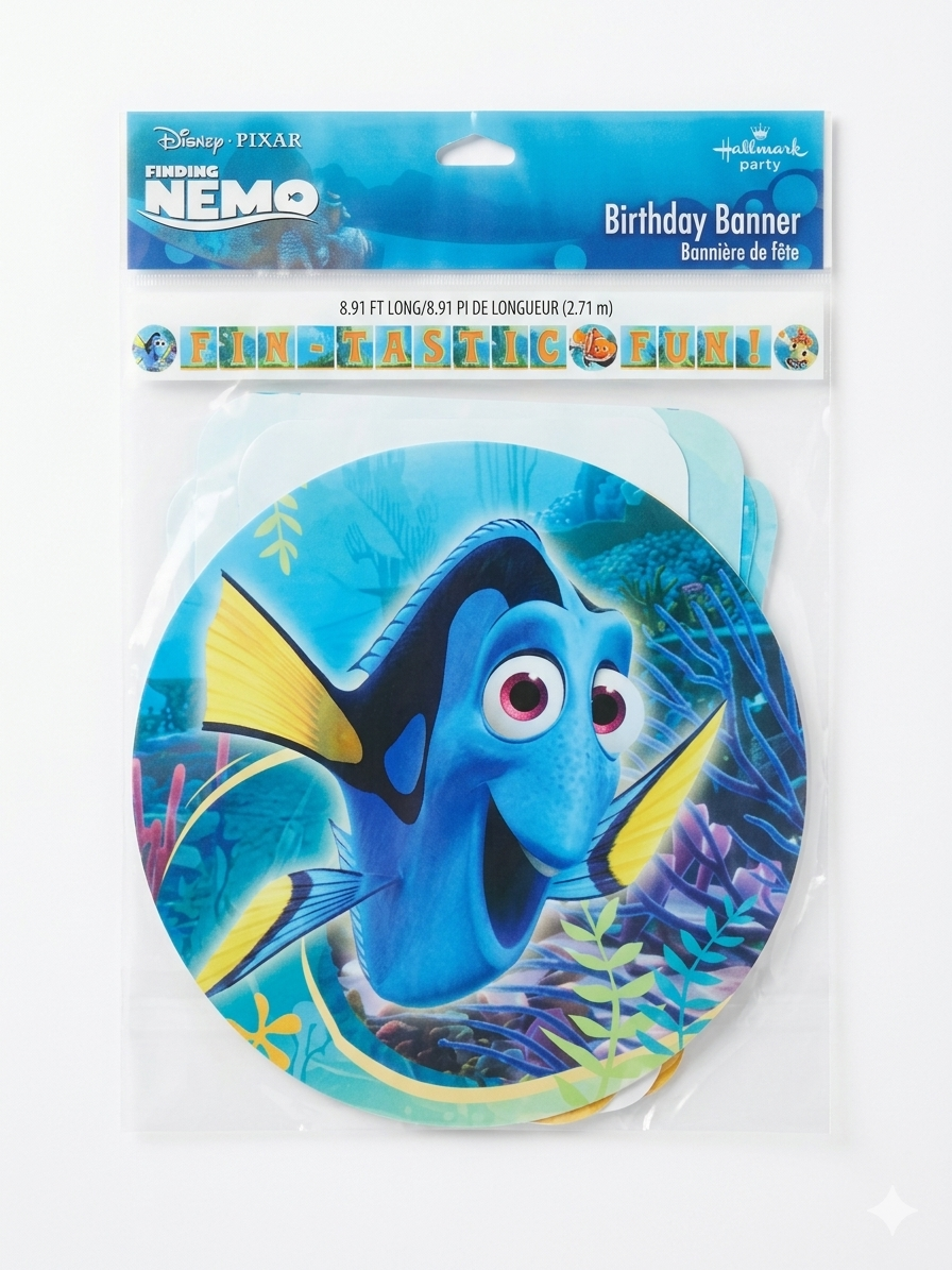 Finding Nemo Fintastic Fun - Birthday Letter Banner