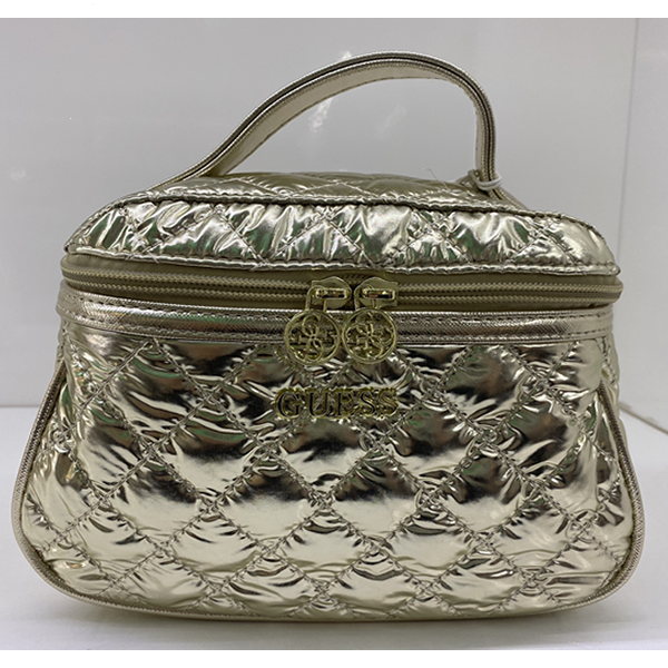 Guess Quilted Gold Beauty Case