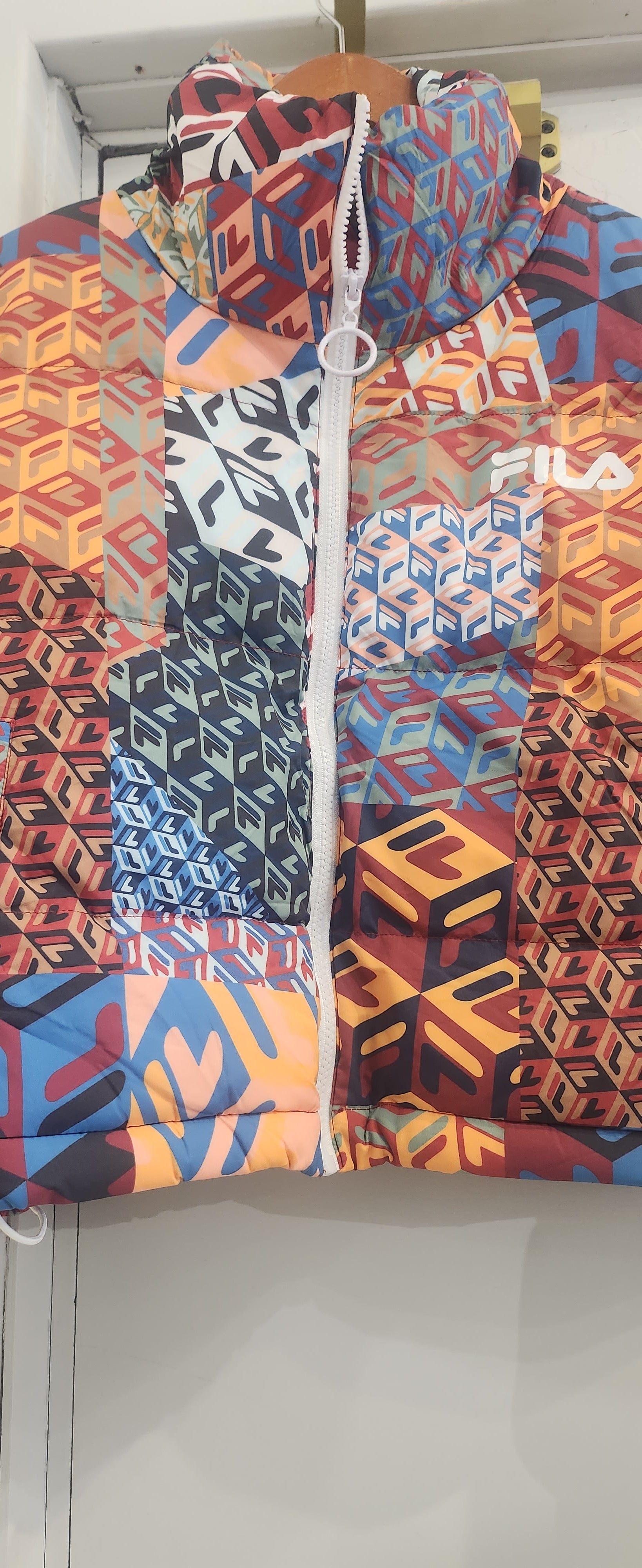 FILA SNAPOFF SLV CROP PUFFER