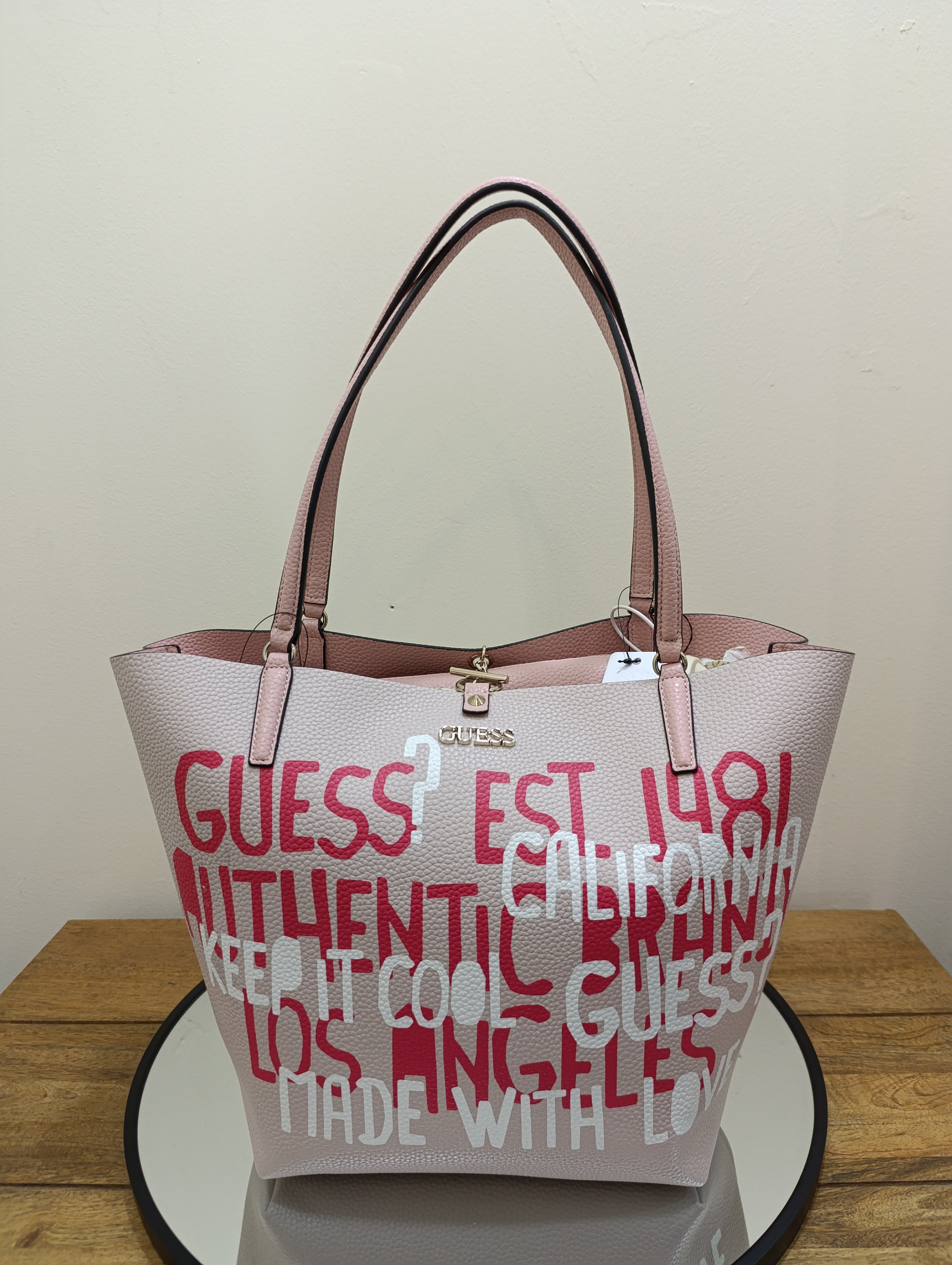 Guess Women's Hand bag - Graffiti Pink GG745523
