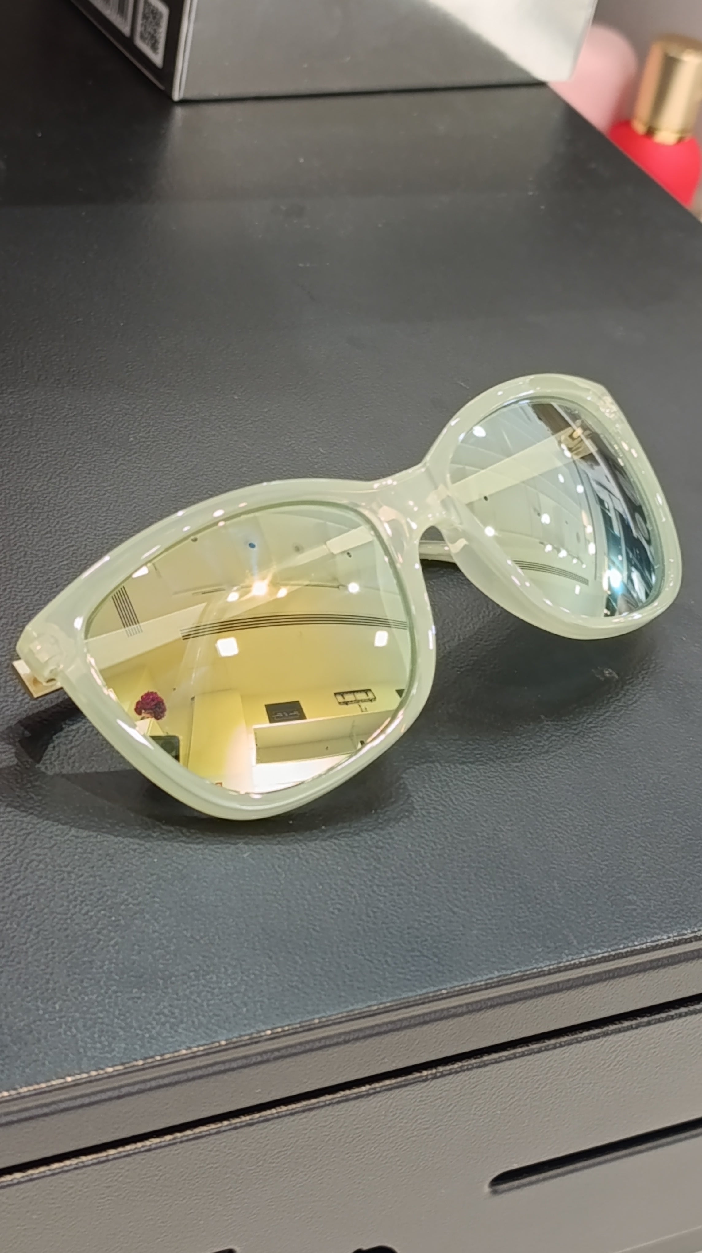 GUESS Sage Green Oversized Sunglasses