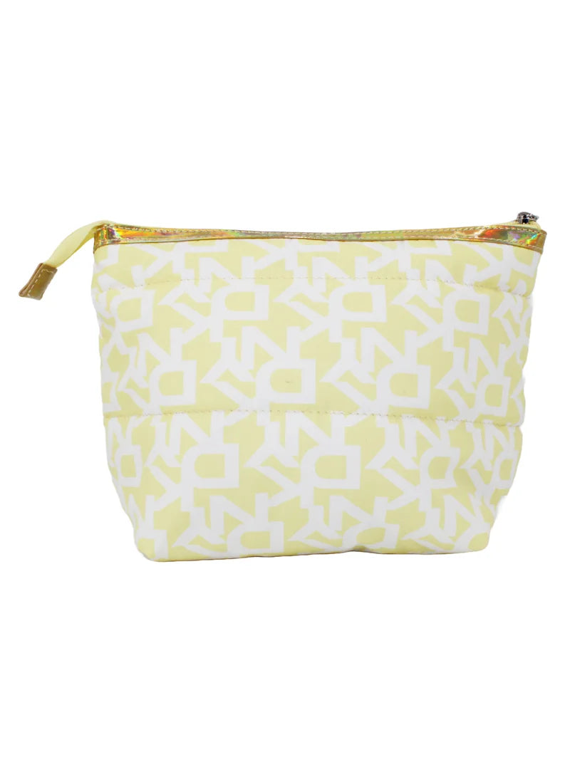 DKNY Yellow And White Cosmetics Bag Storage Bag DA070SKI