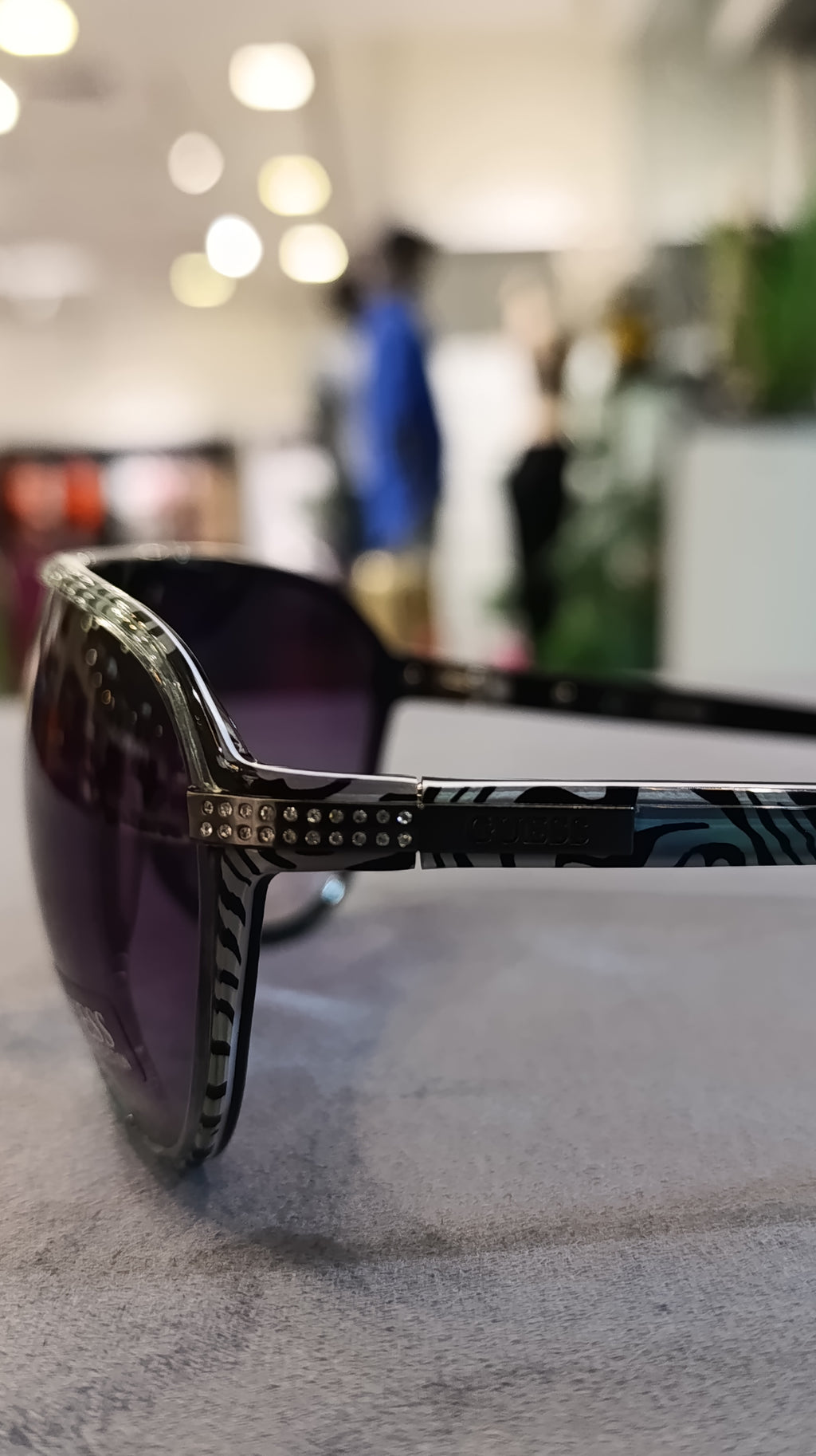 Guess Rhinestone Aviator Sunglasses