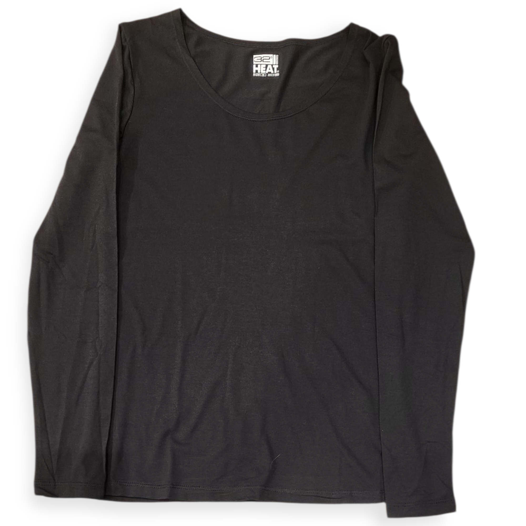 32 DEGREES HEAT WOMEN'S BLACK FULL SLEEVE T SHIRT