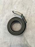 Piccoder Black Leather and Velvet Belt 125/50