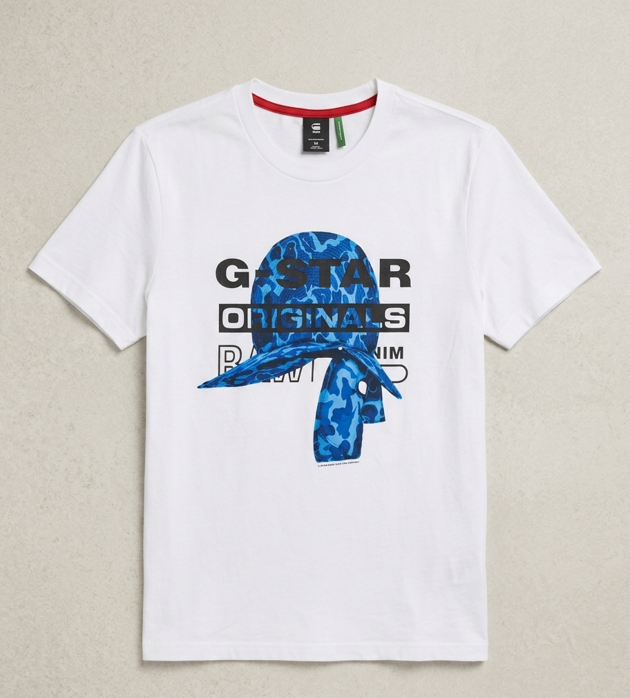 GSTAR RAW graphic 45 R T - أبيض