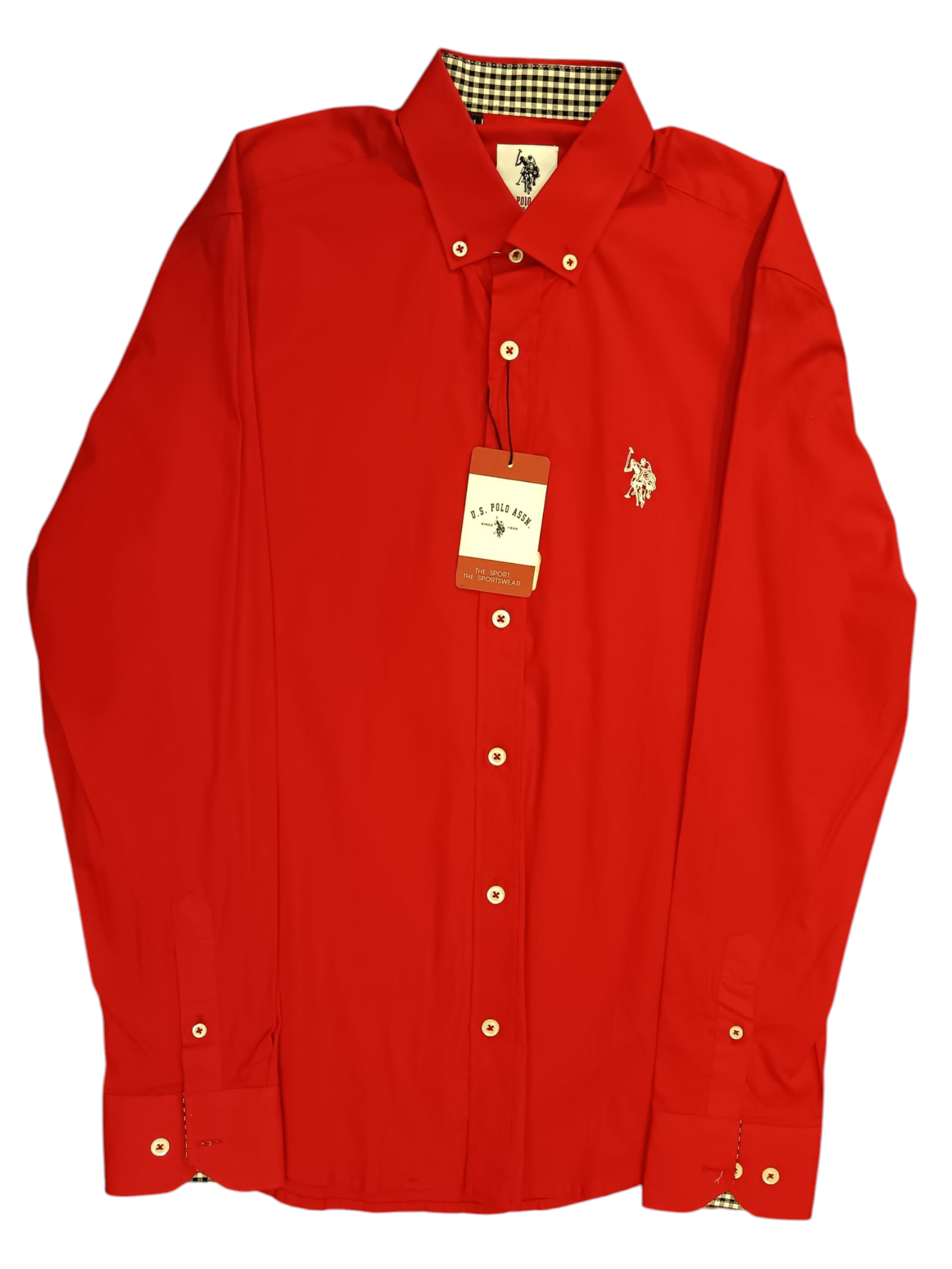 U. S. POIO ASSN. Men's shirt long sleeve red