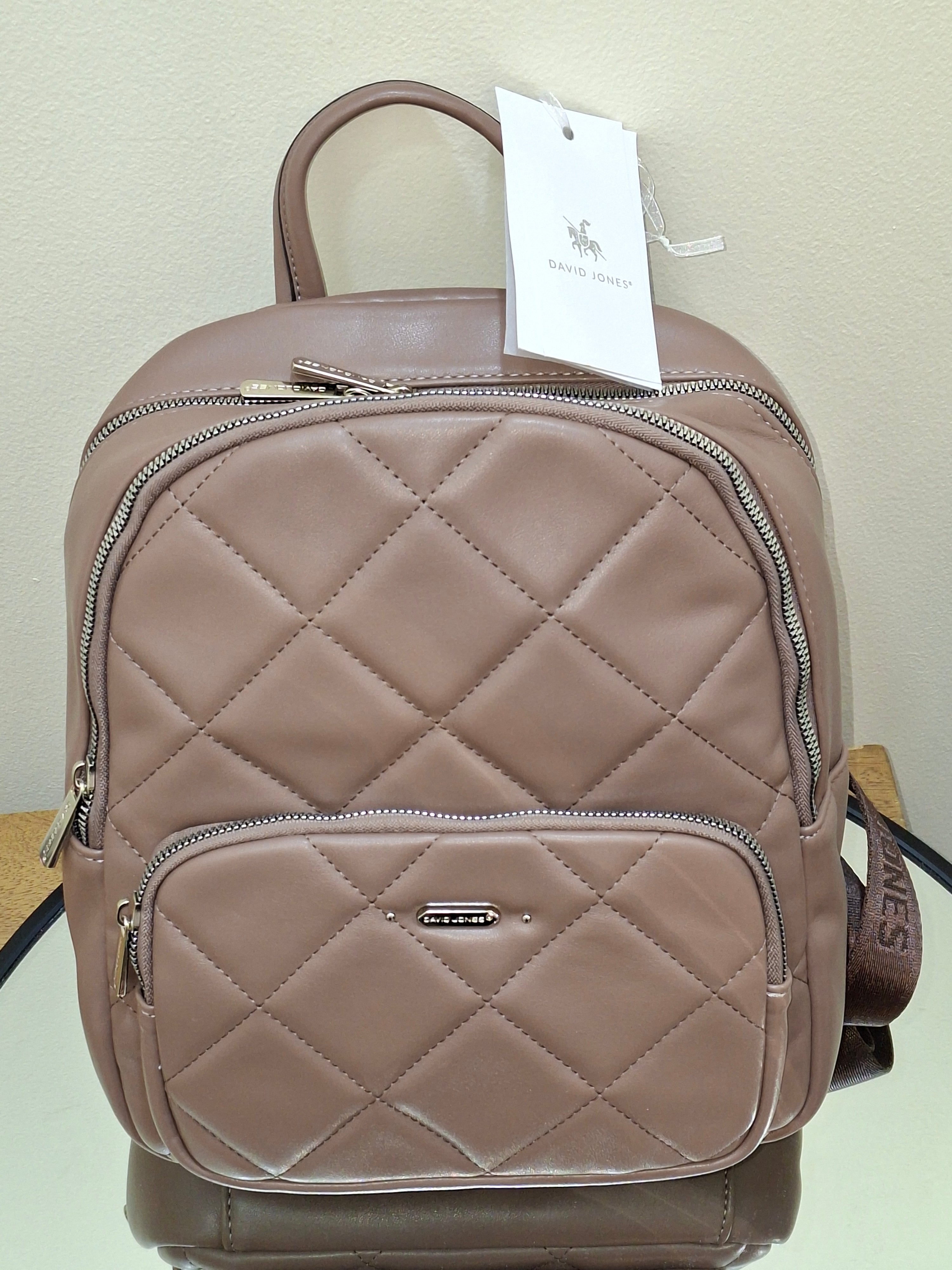 DAVID JONES Womens Backpack  - Gravel 6832-2