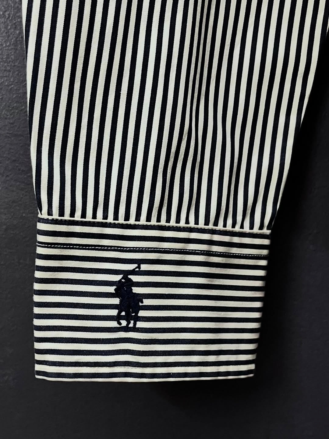 Polo Ralph Lauren Black/White striped women shirt custom fit