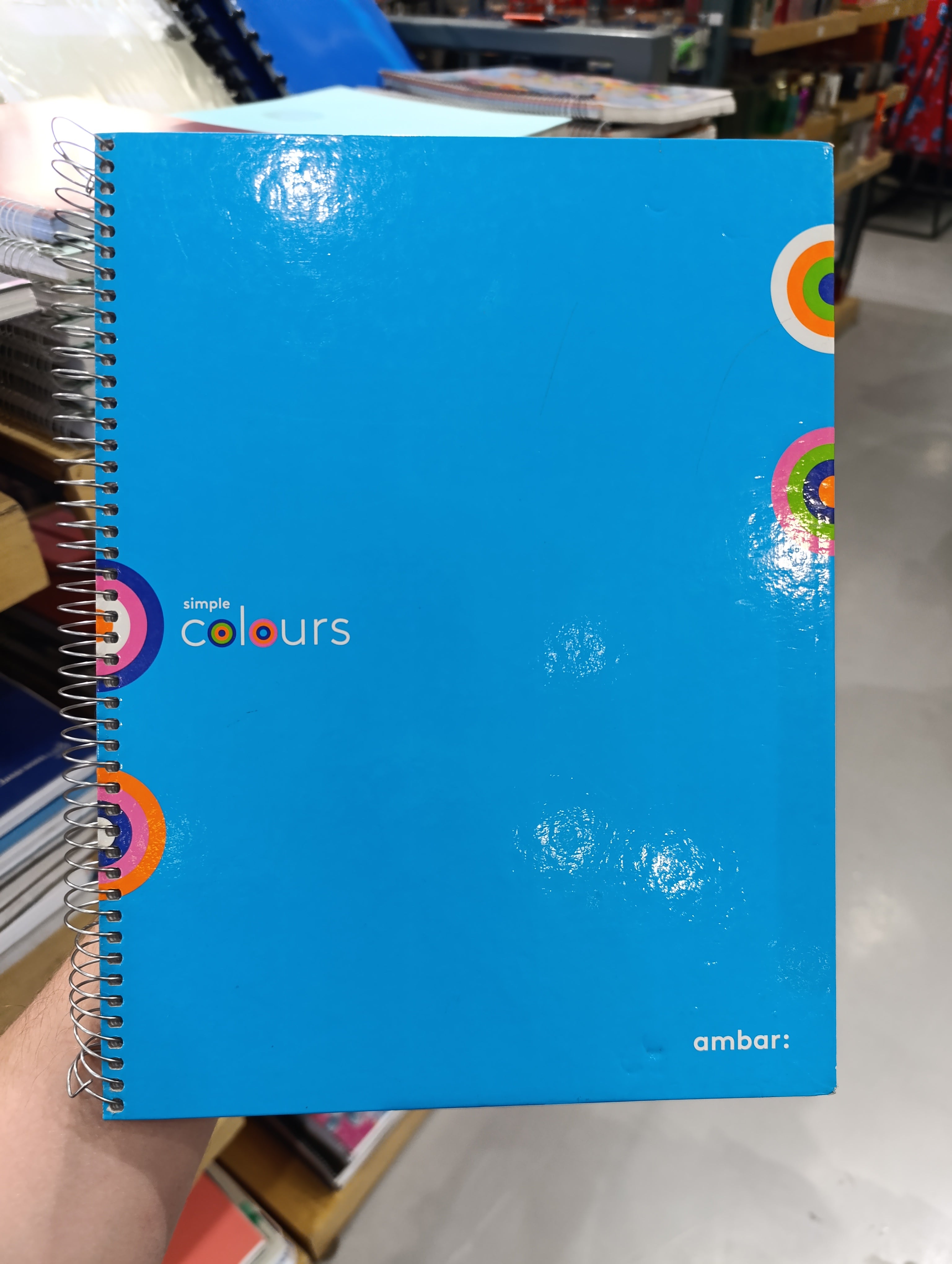 Amber blue&green Silk notebook