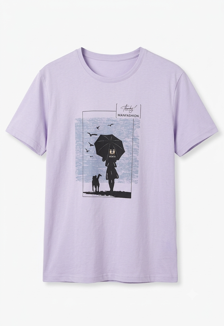 Luogao Purple Breeze Graphic Tee