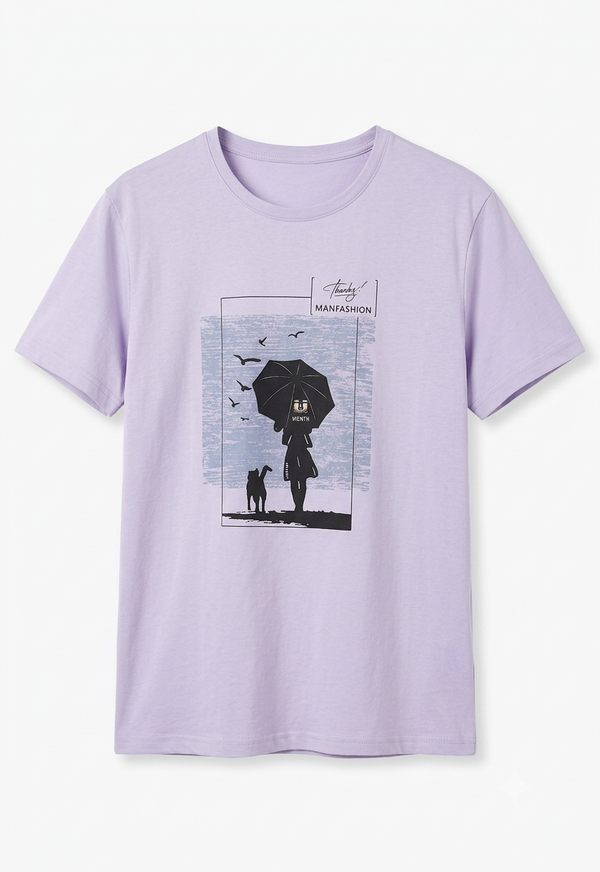 Luogao Purple Breeze Graphic Tee