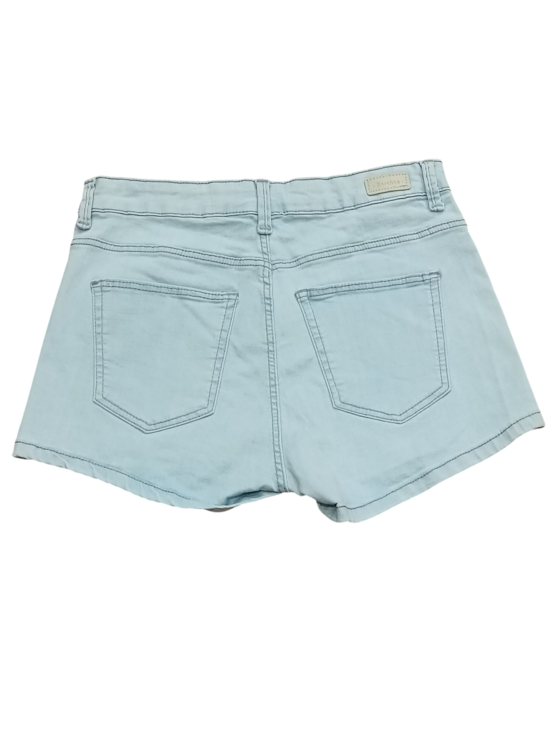 شورت جينز نسائي أزرق من BERSHKA DENIM