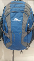 High Sierra blue and grey backpack.