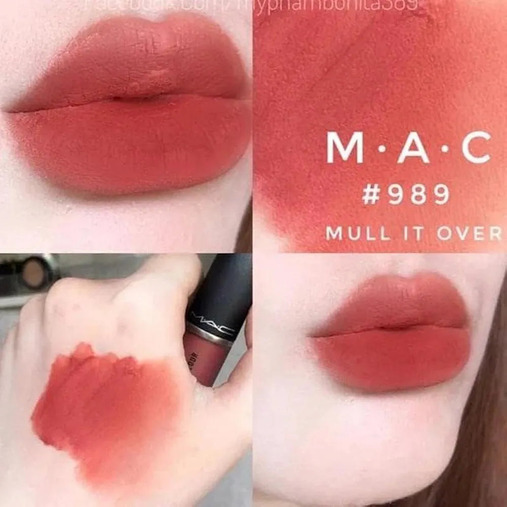MAC Powder Kiss Liquid Lipcolor - 989 Mull It Over for Women - 0.17 oz Lipstick